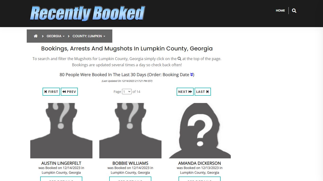 Bookings, Arrests and Mugshots in Lumpkin County, Georgia